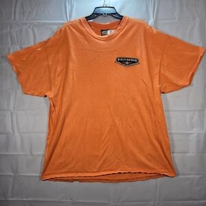 Harley-Davidson Orange Men's T-Shirt, Size XXL.